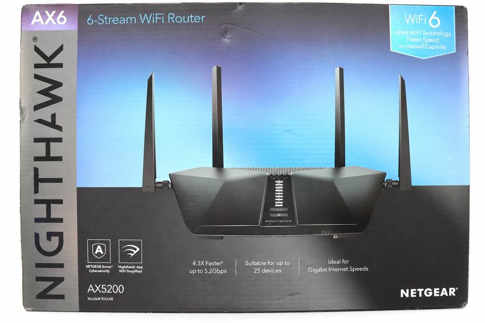NETGEAR Nighthawk RAX48 AX5200 WiFi 6 Router Unused In Box